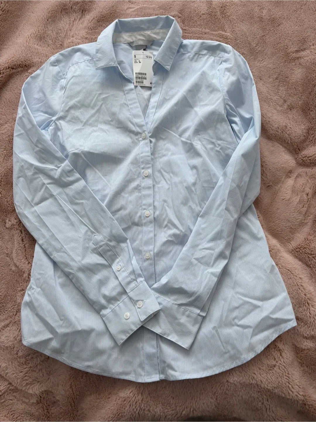 H&M Collared long sleeve shirt (New) (Size 6) thumbnail