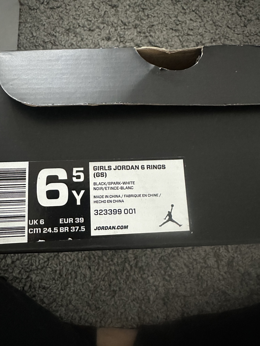 Girls Jordan 6 Rings Black & Pink (GS) Size 6.5Y - photo 4