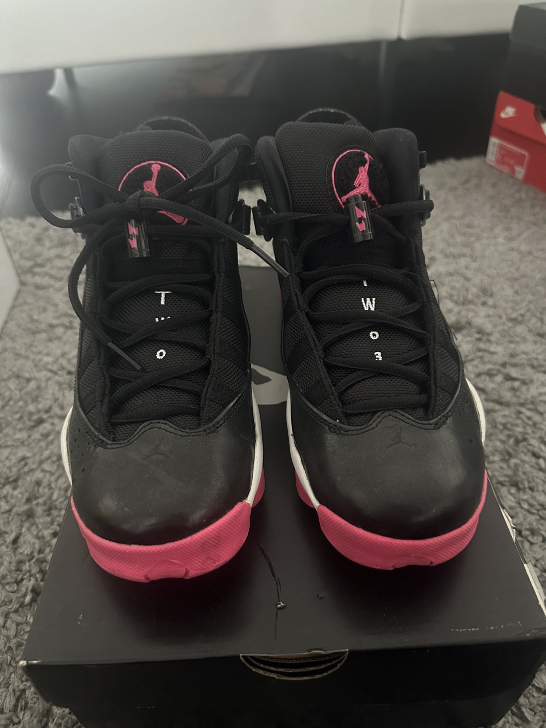 Girls Jordan 6 Rings Black & Pink (GS) Size 6.5Y - photo 3