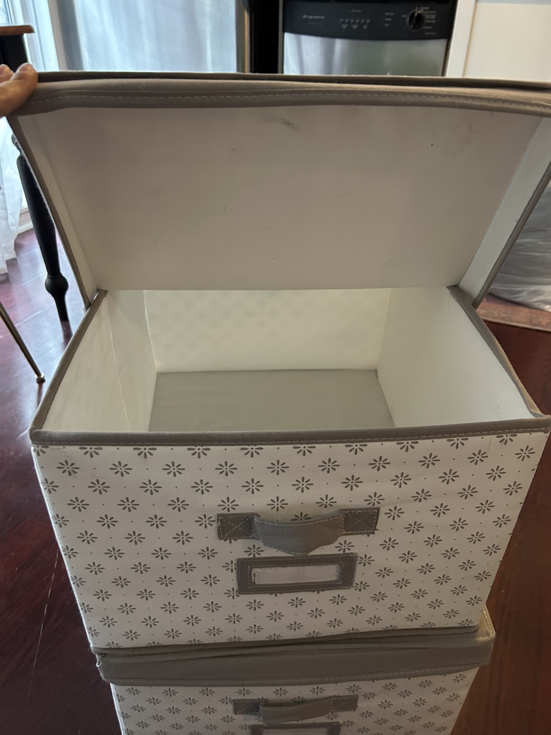 Fabric Storage Boxes with Lids - Set of 2 - photo 4