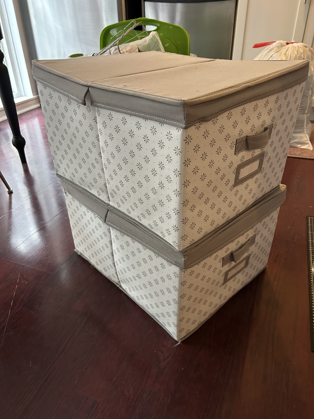 Fabric Storage Boxes with Lids - Set of 2 - photo 3