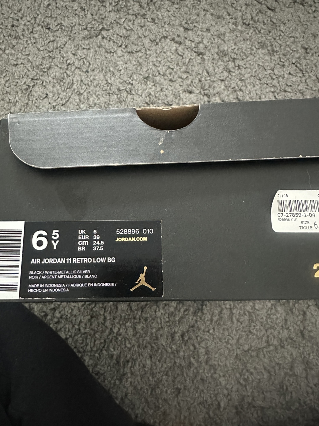 Jordan 11 low Barons size 6.5Y - photo 4