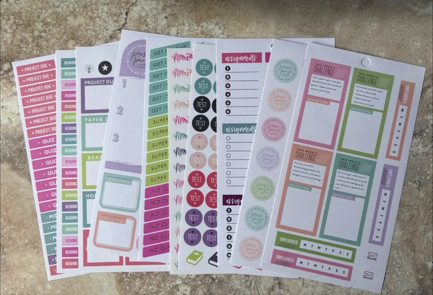 The Happy Planner Sheets - 12 full sheets thumbnail