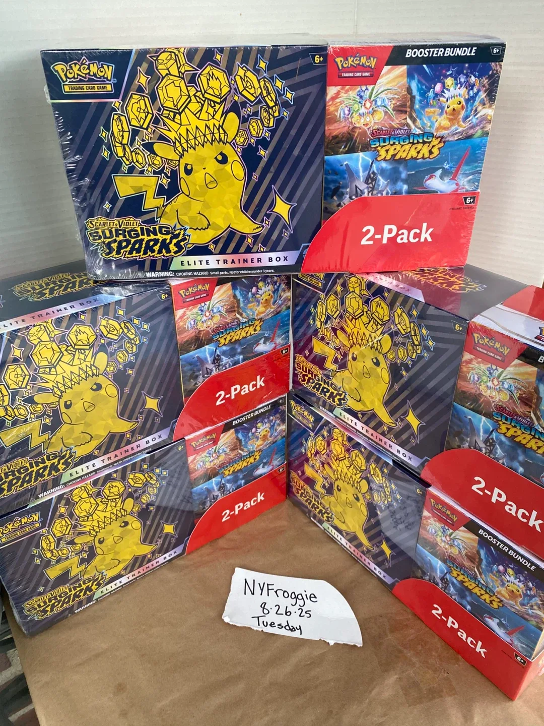 Pokemon TCG S&V Surging Sparks Elite Trainer Box combo