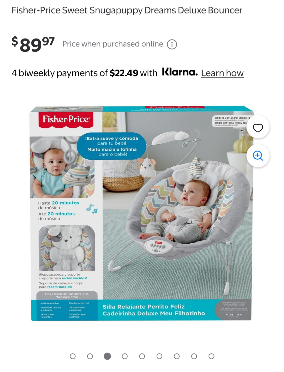 Fisher-Price Sweet Snugapuppy Dreams Deluxe Bouncer - photo 2