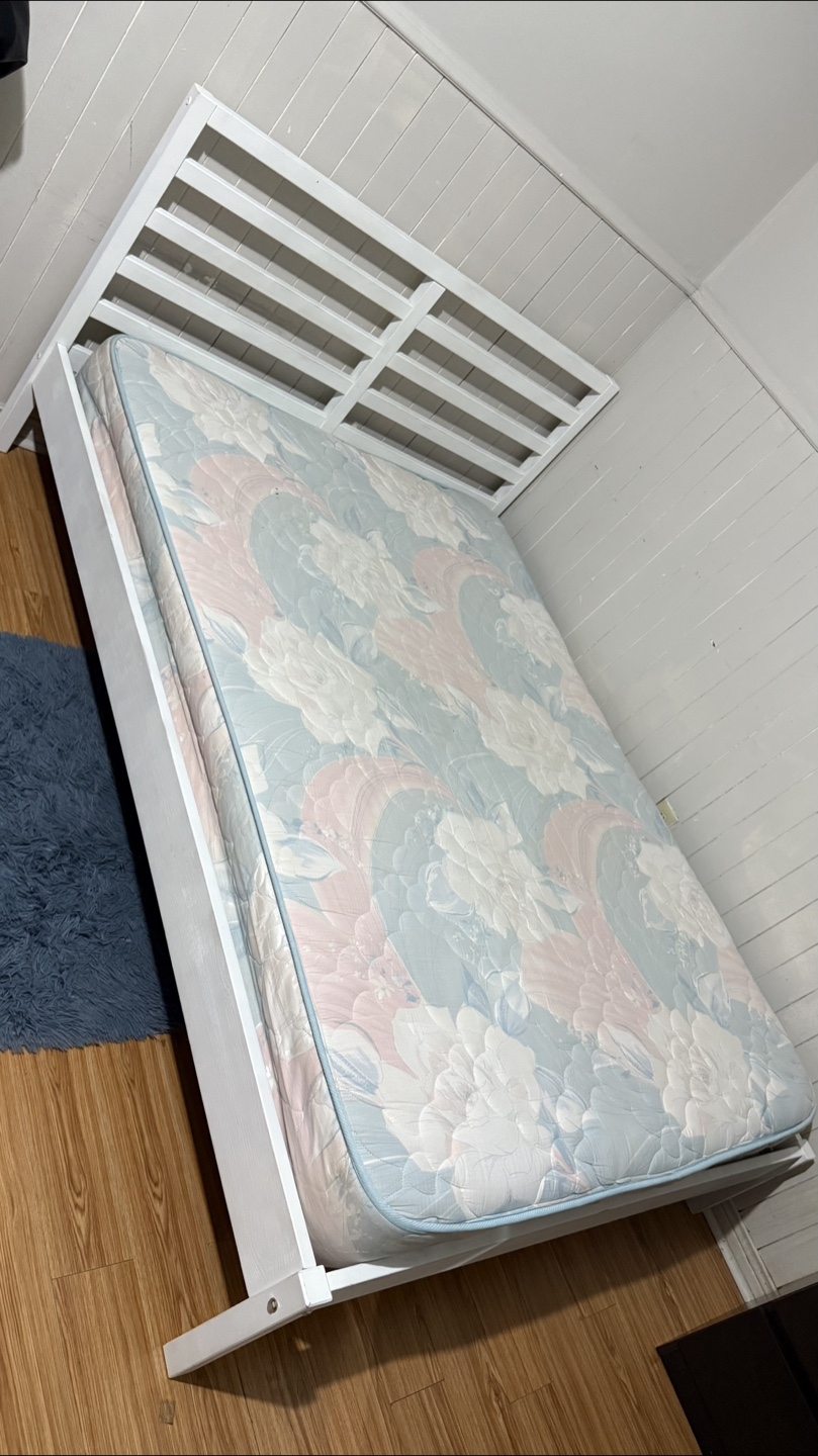 Double  size  bed and mattress
