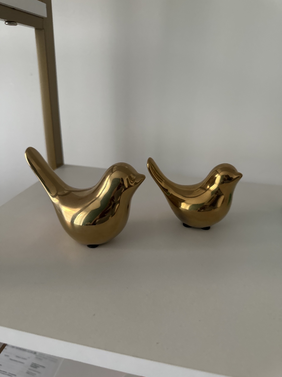 Gold Bird Figurines (Set of 2)