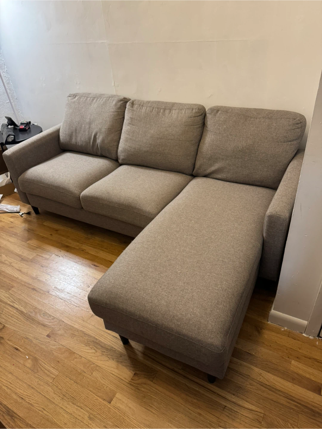 Gray Sectional Sofa - 75.9" x 32"