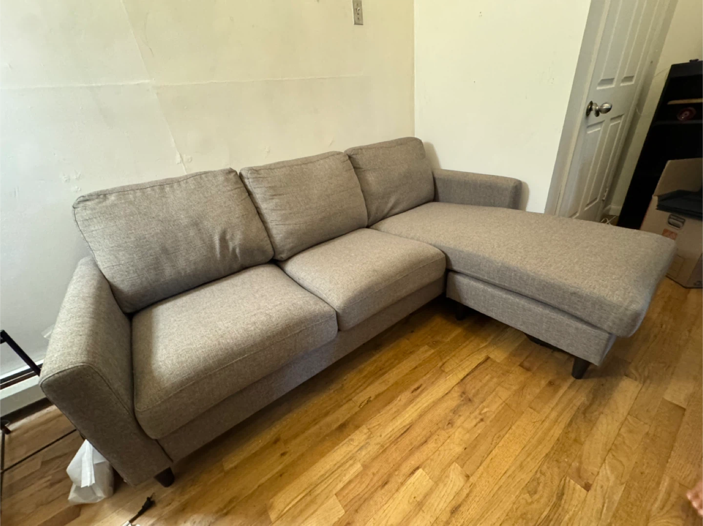 Gray Sectional Sofa - 75.9" x 32" - photo 2