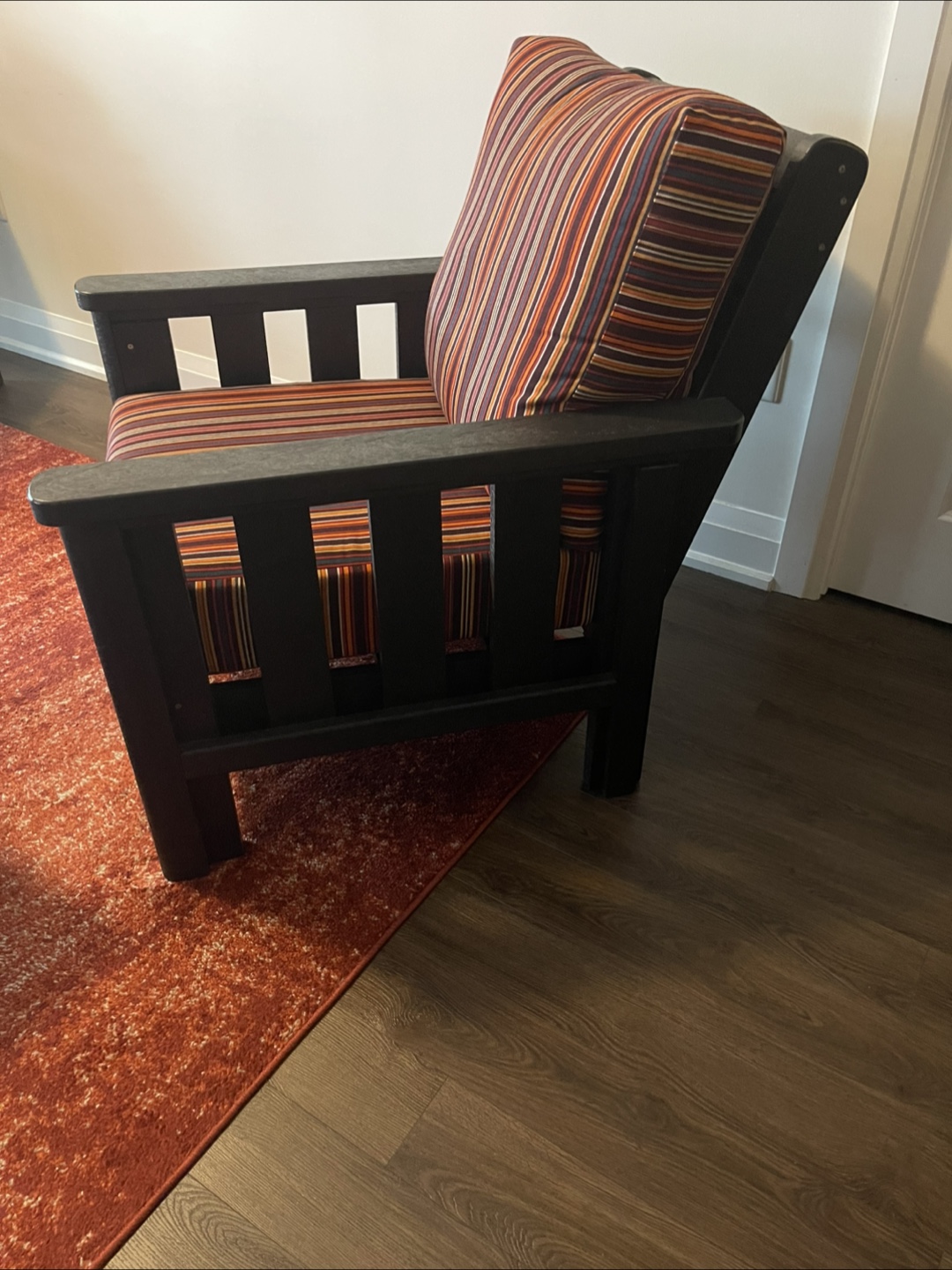 Striped Armchair and Coffee Table Set - photo 2