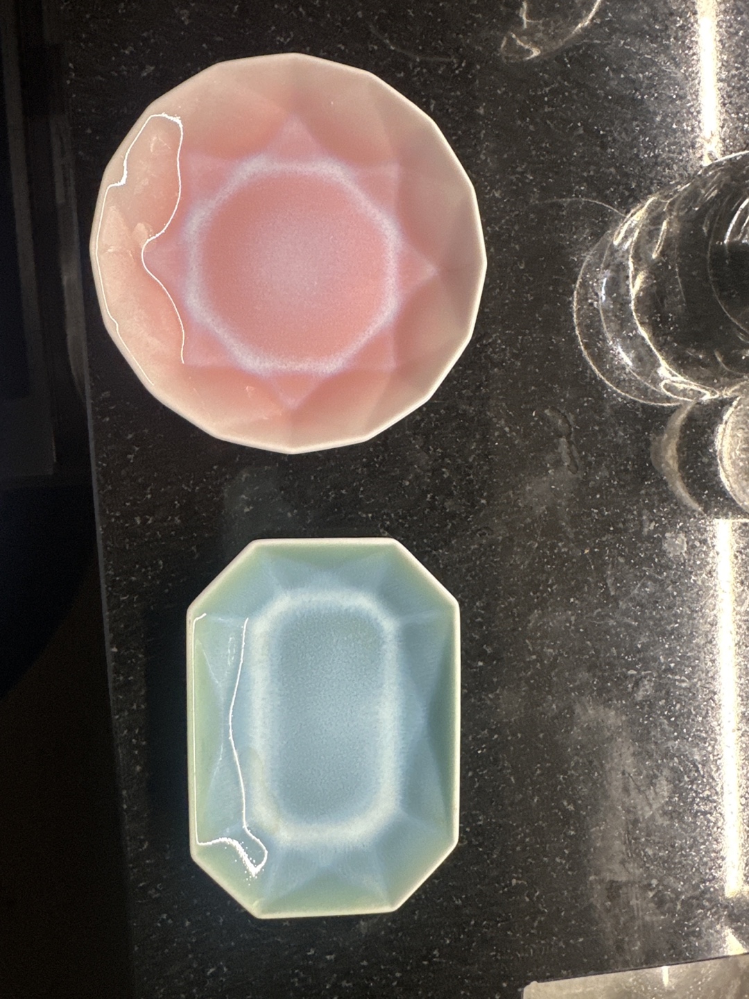 Cute Pink and Blue Decorative Plates