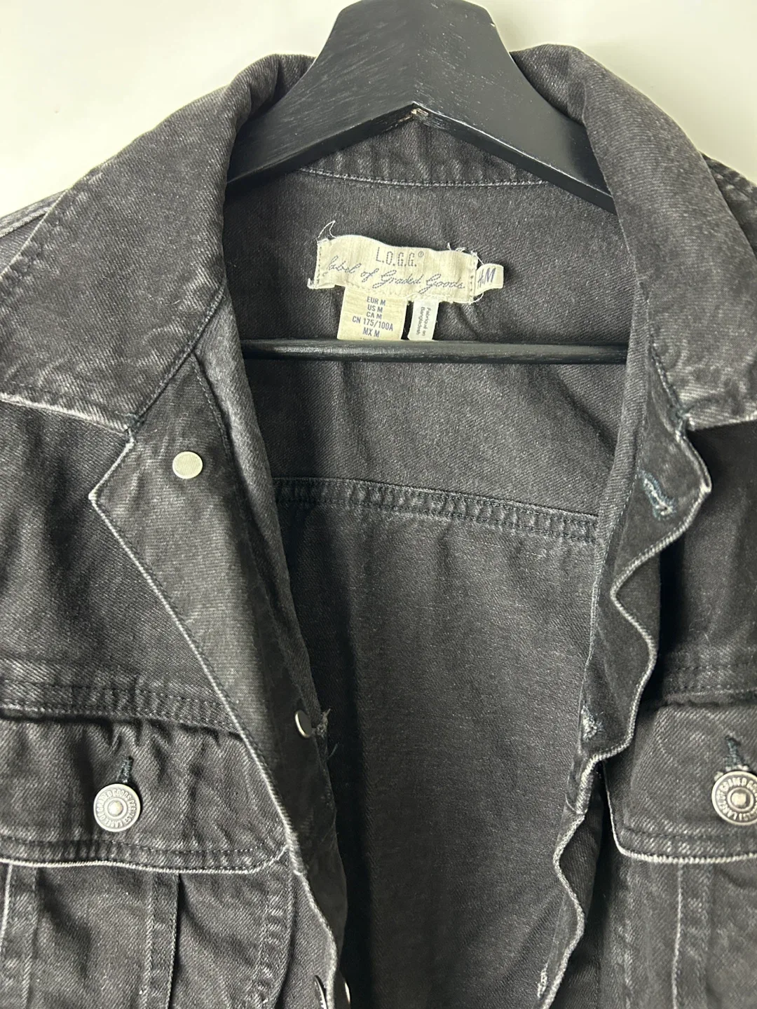 H&M L.O.G.G. Denim Jacket - Size M thumbnail