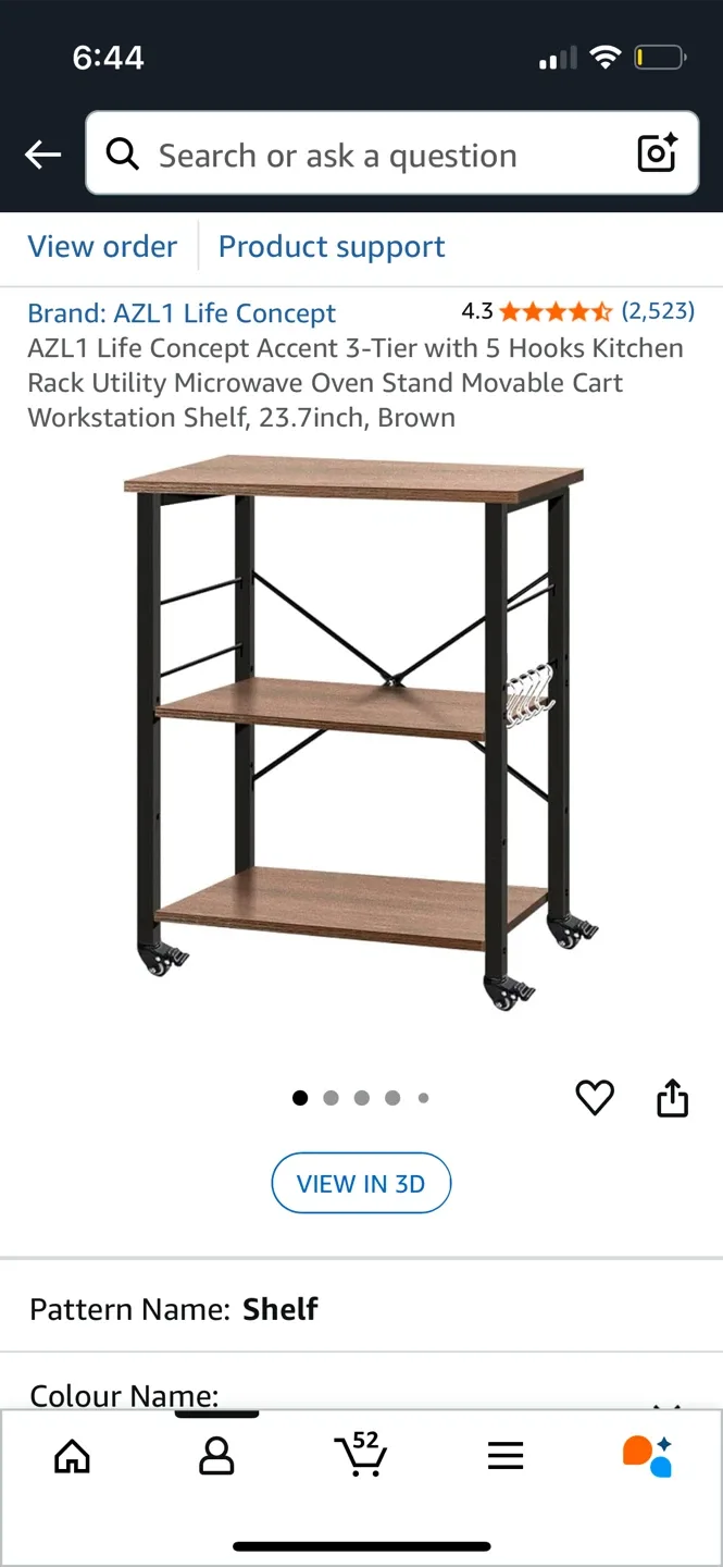 AZL1 Life Concept 3-Tier Kitchen Cart thumbnail