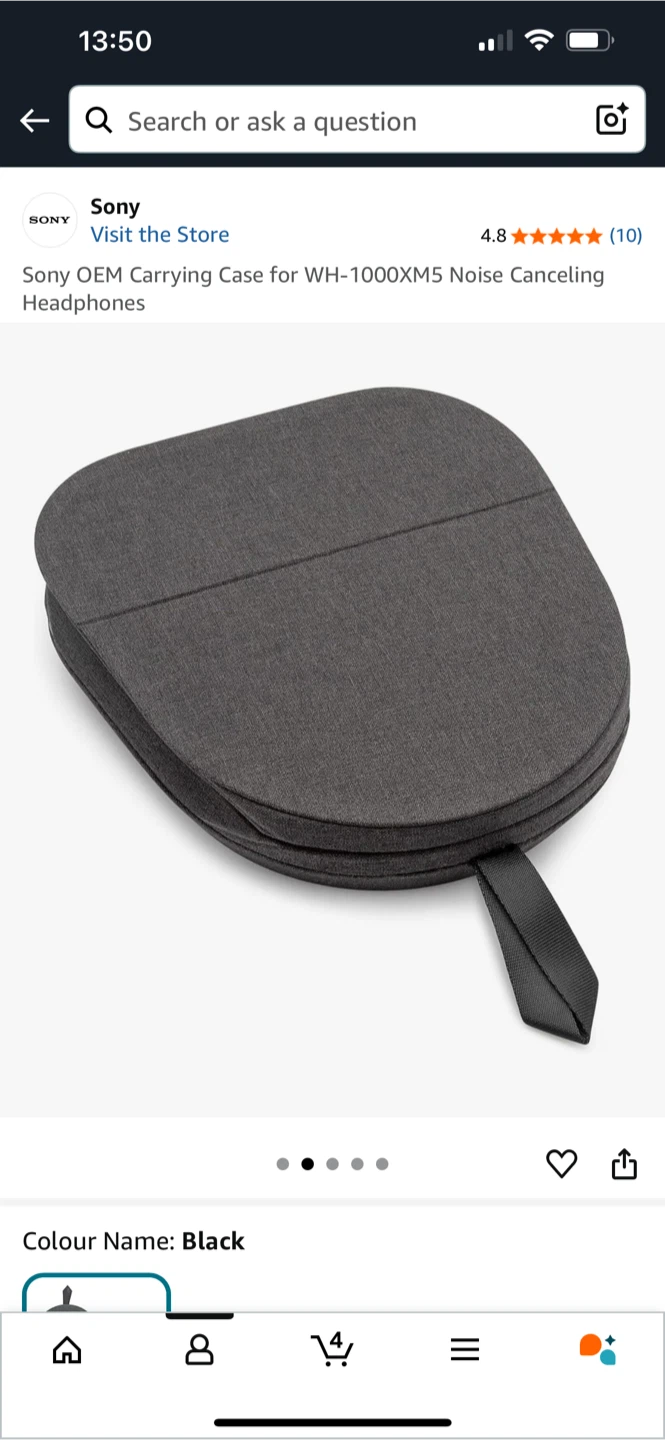 Sony WH-1000XM5 Headphones Carrying Case - Case Only - photo 3
