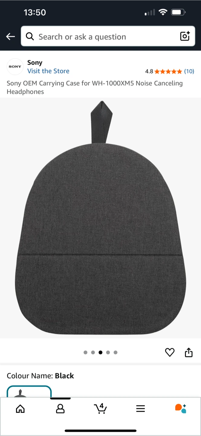 Sony WH-1000XM5 Headphones Carrying Case - Case Only - photo 2