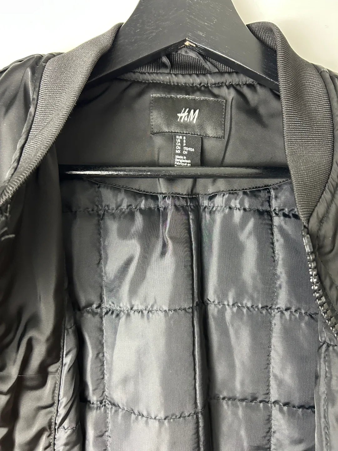 H&M Black Bomber Jacket with Tokyo Design - Size S image indicator(4)