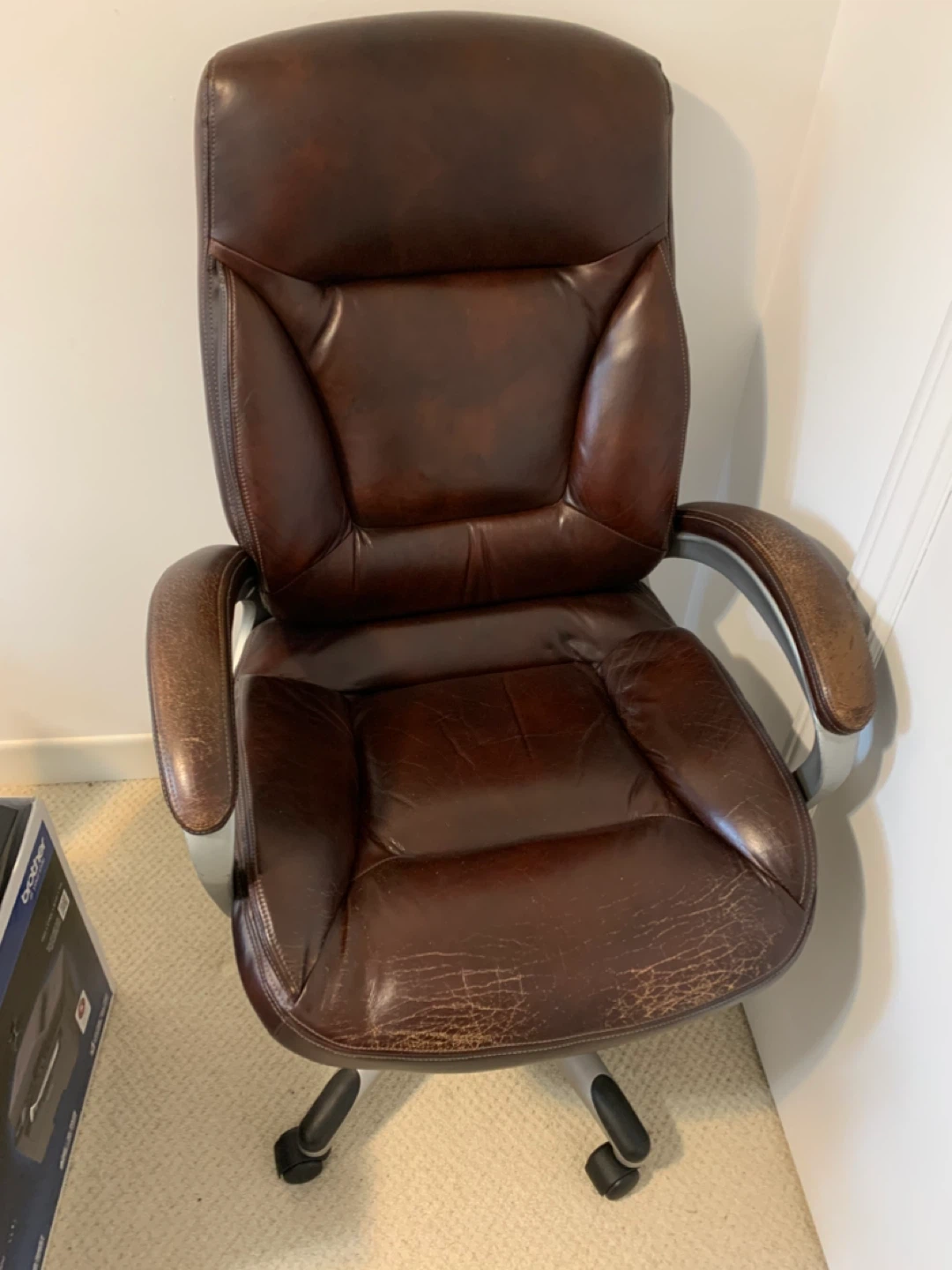 Brown Leather Executive Office Chair