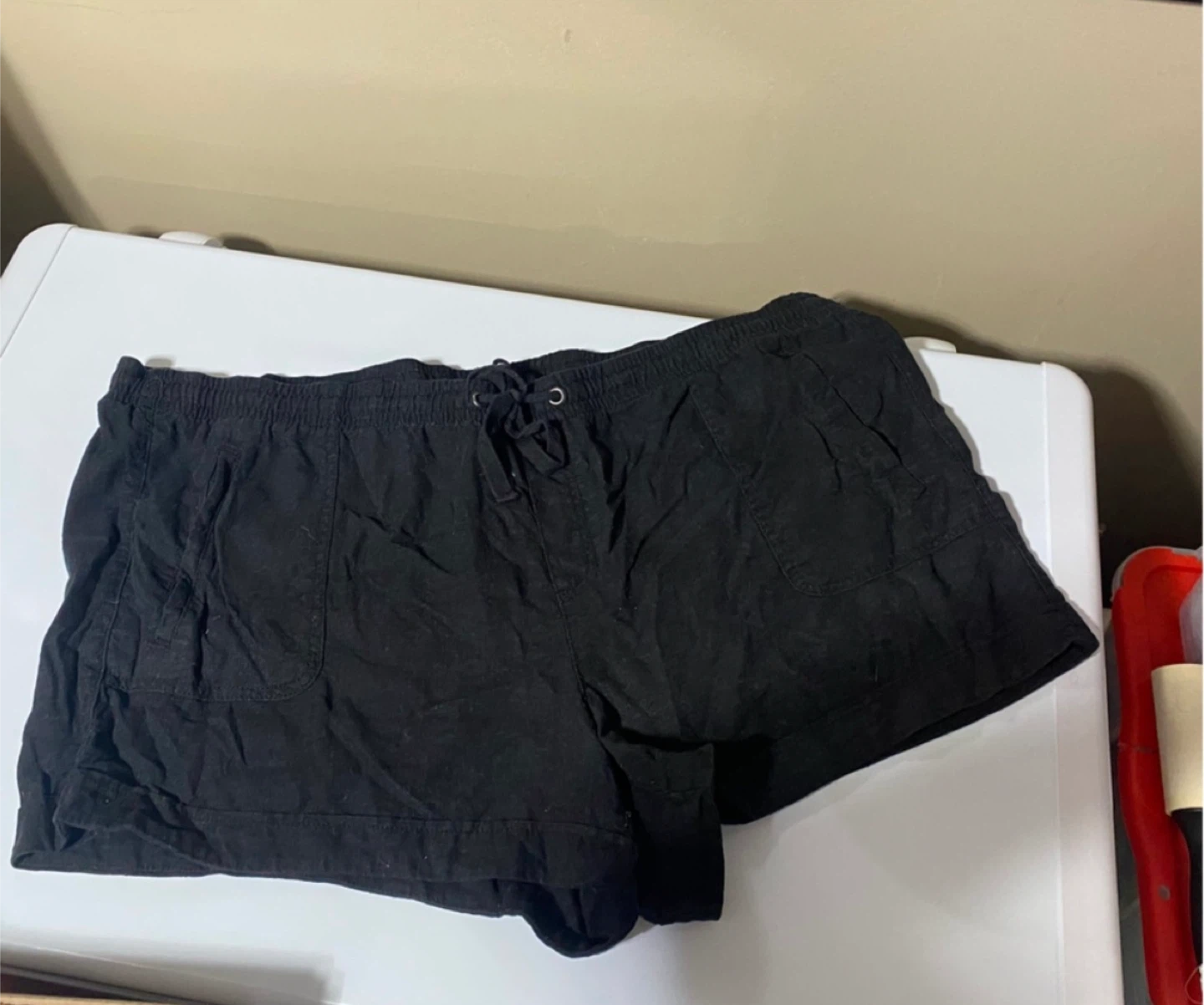 Black  Linen Shorts - photo 2