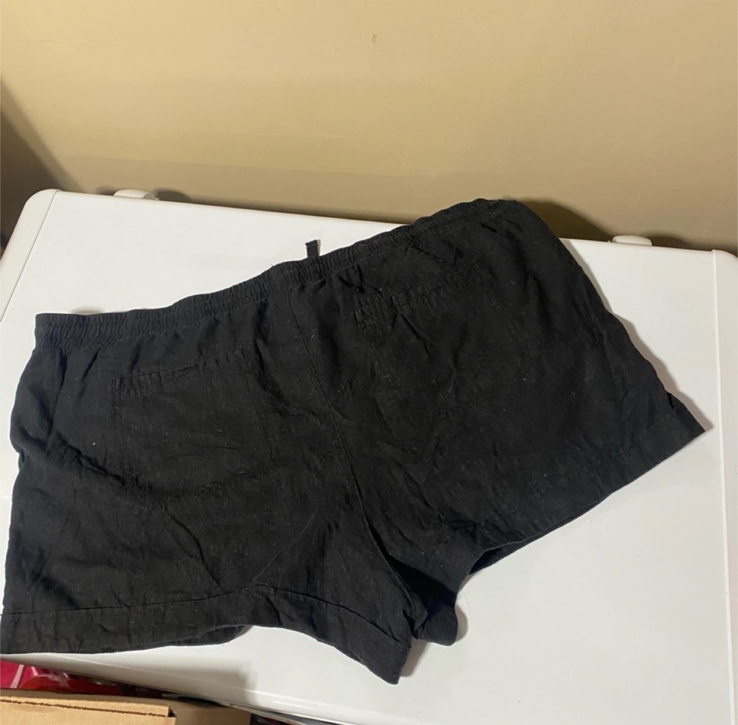 Black  Linen Shorts - photo 4