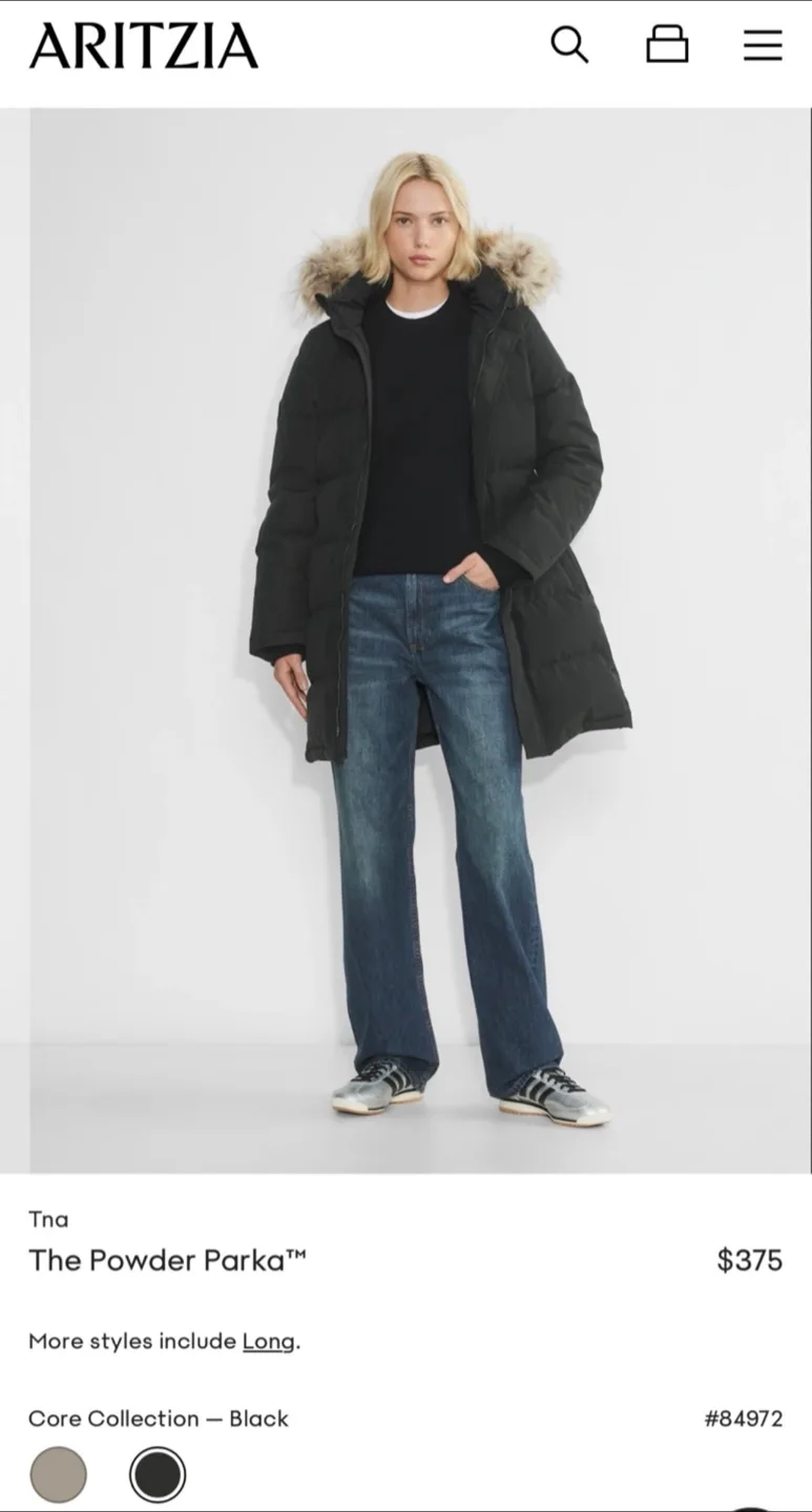 Sale NEW Aritzia Tna The Powder Parka - Black image indicator(3)