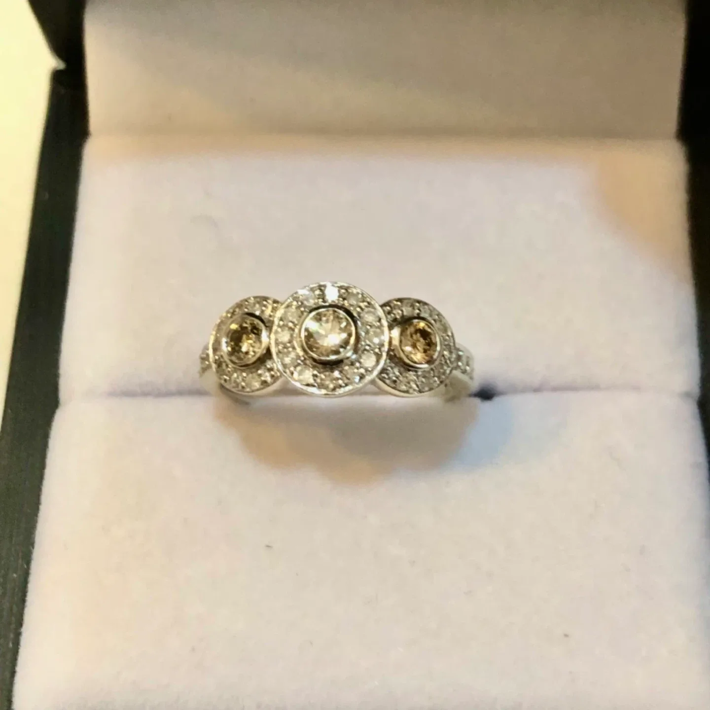 Vintage 14K Two-Tone Gold Diamond Fashion Ring thumbnail