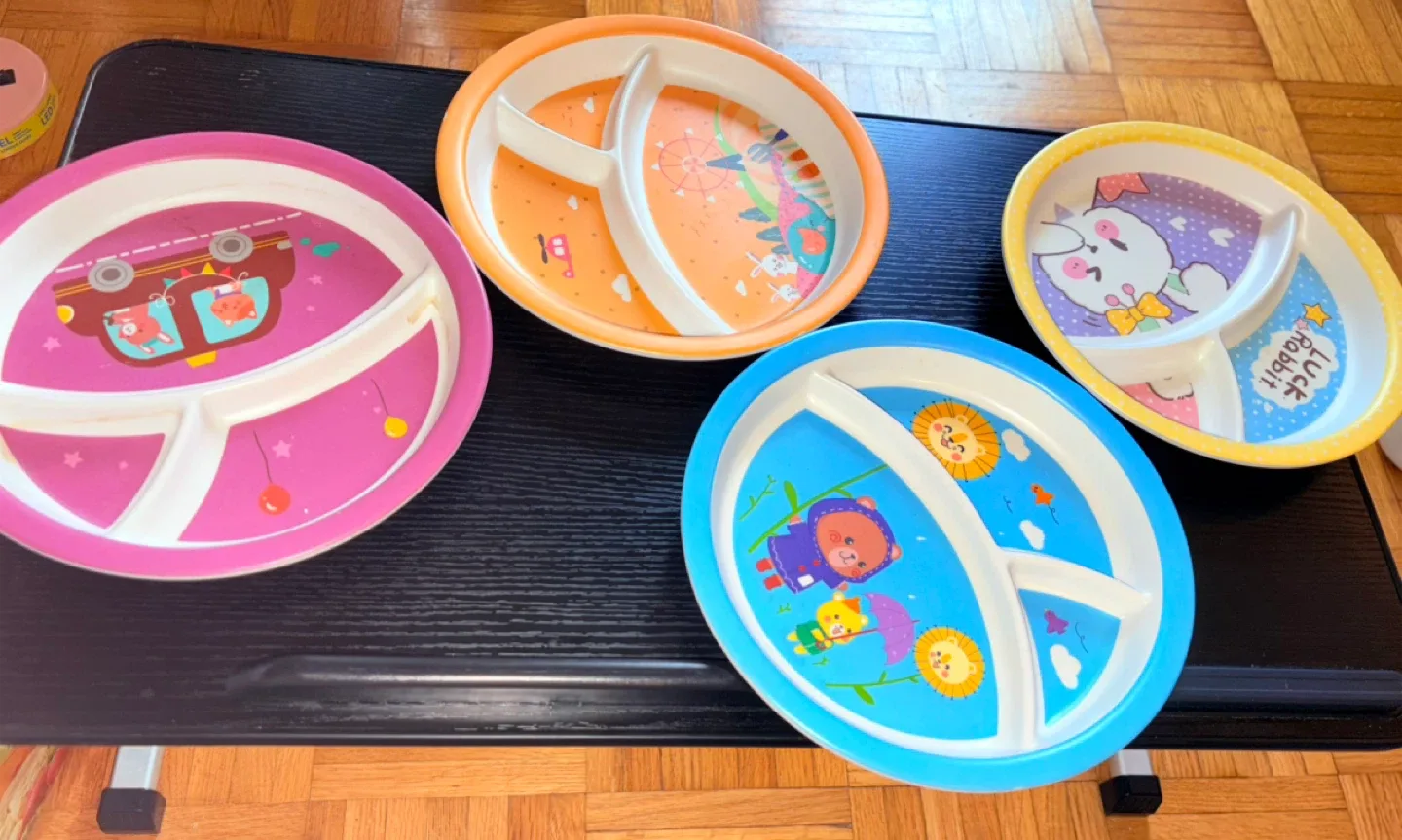 Kids Divided Plates - Set of 4