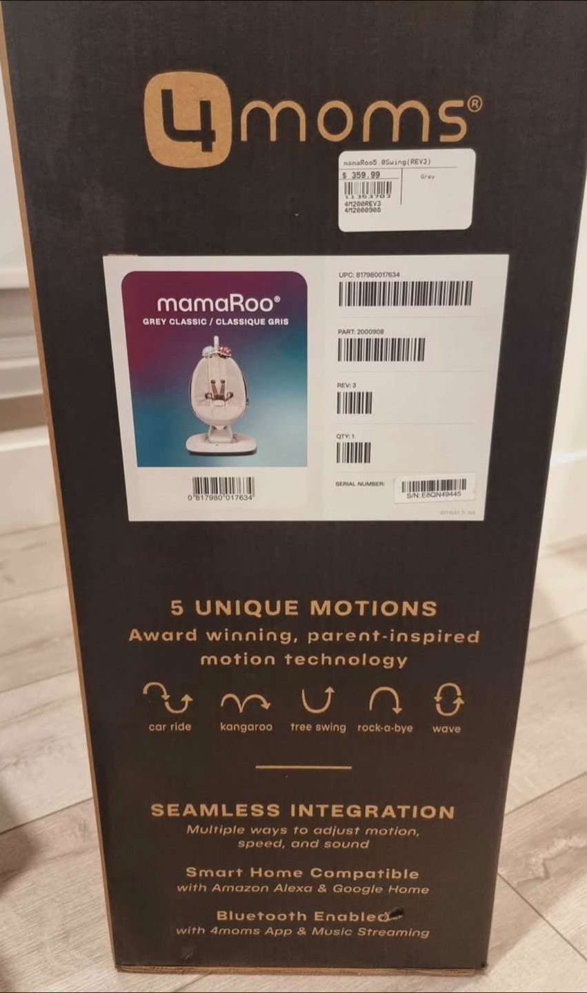 4moms mamaRoo Multi-Motion Baby Swing - Grey - photo 3