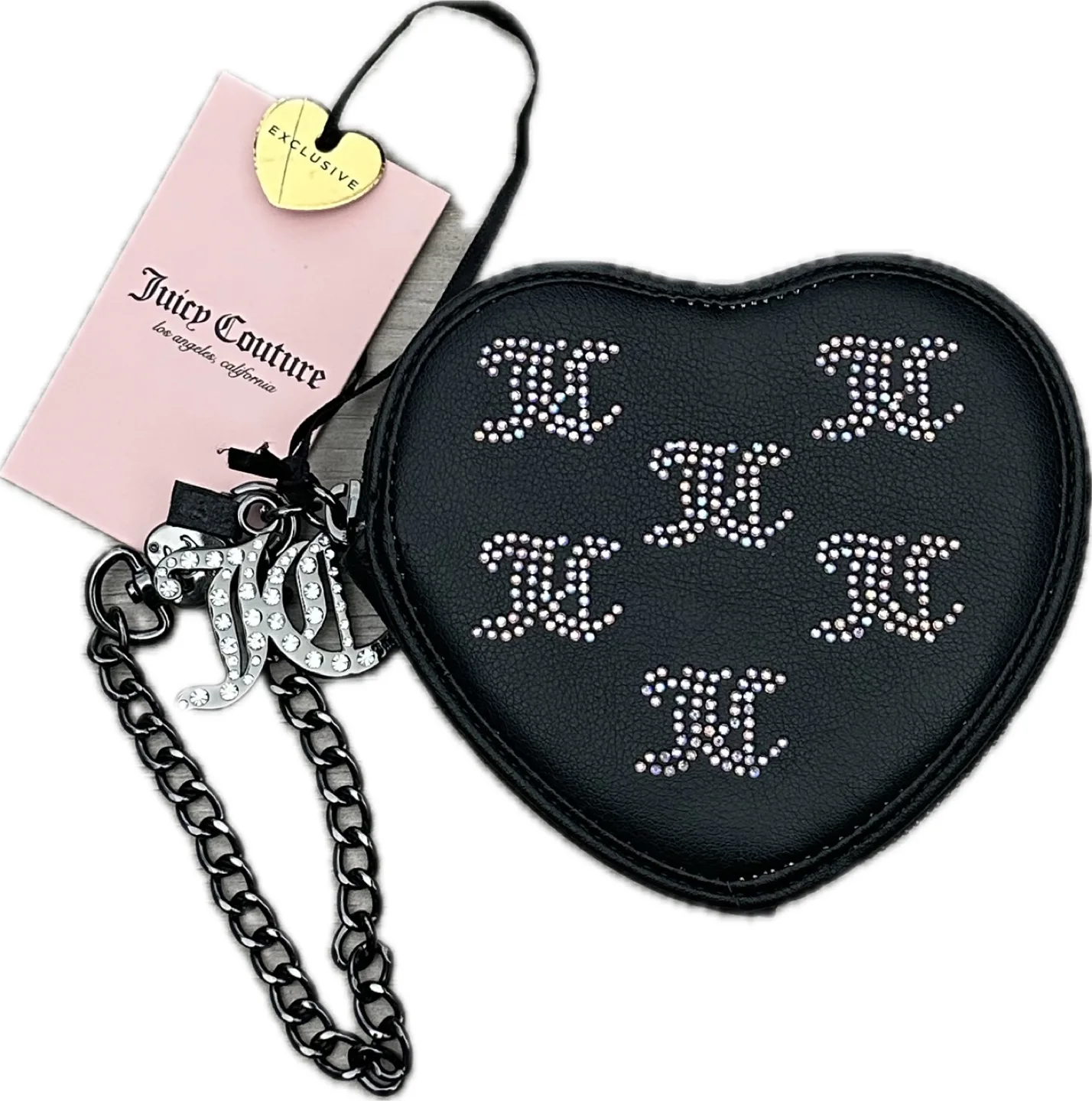 Juicy Couture Heart Zip Around Wallet On Chain thumbnail