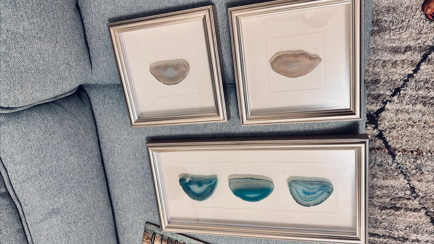 Agate Slice Framed Wall Art - Set of 3 thumbnail