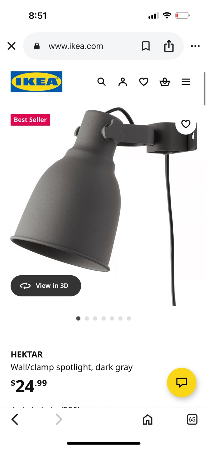 Ikea Hektar clamp lamp - photo 4