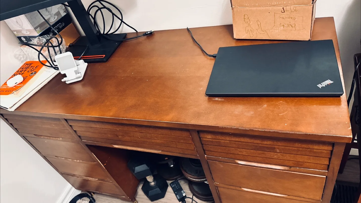 Vintage Wood Desk thumbnail
