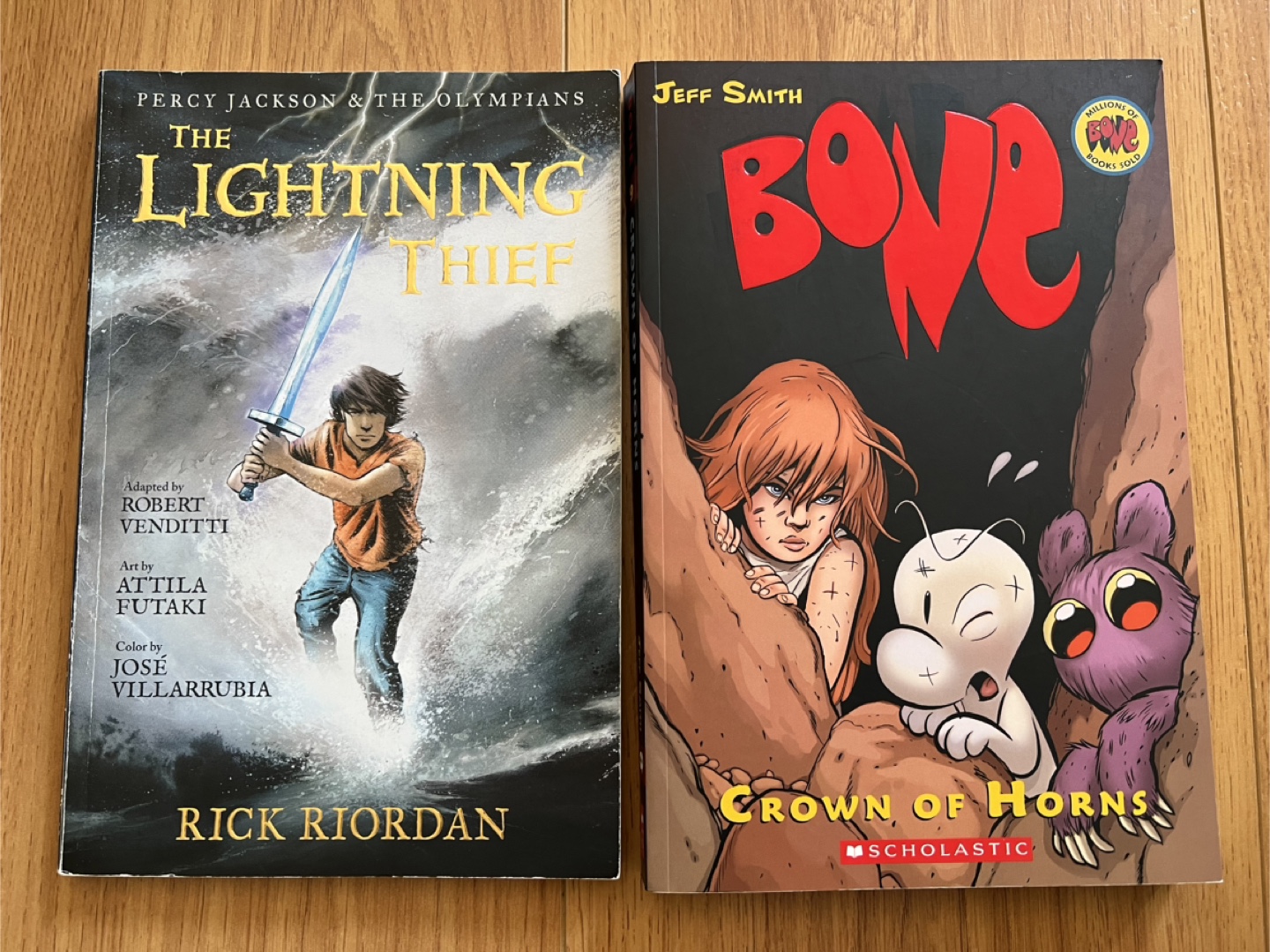 Percy Jackson and Bone Graphic Novels