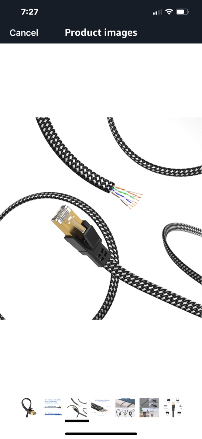 Cat 8 Ethernet Cable 25FT (7.62 Meters) - photo 2