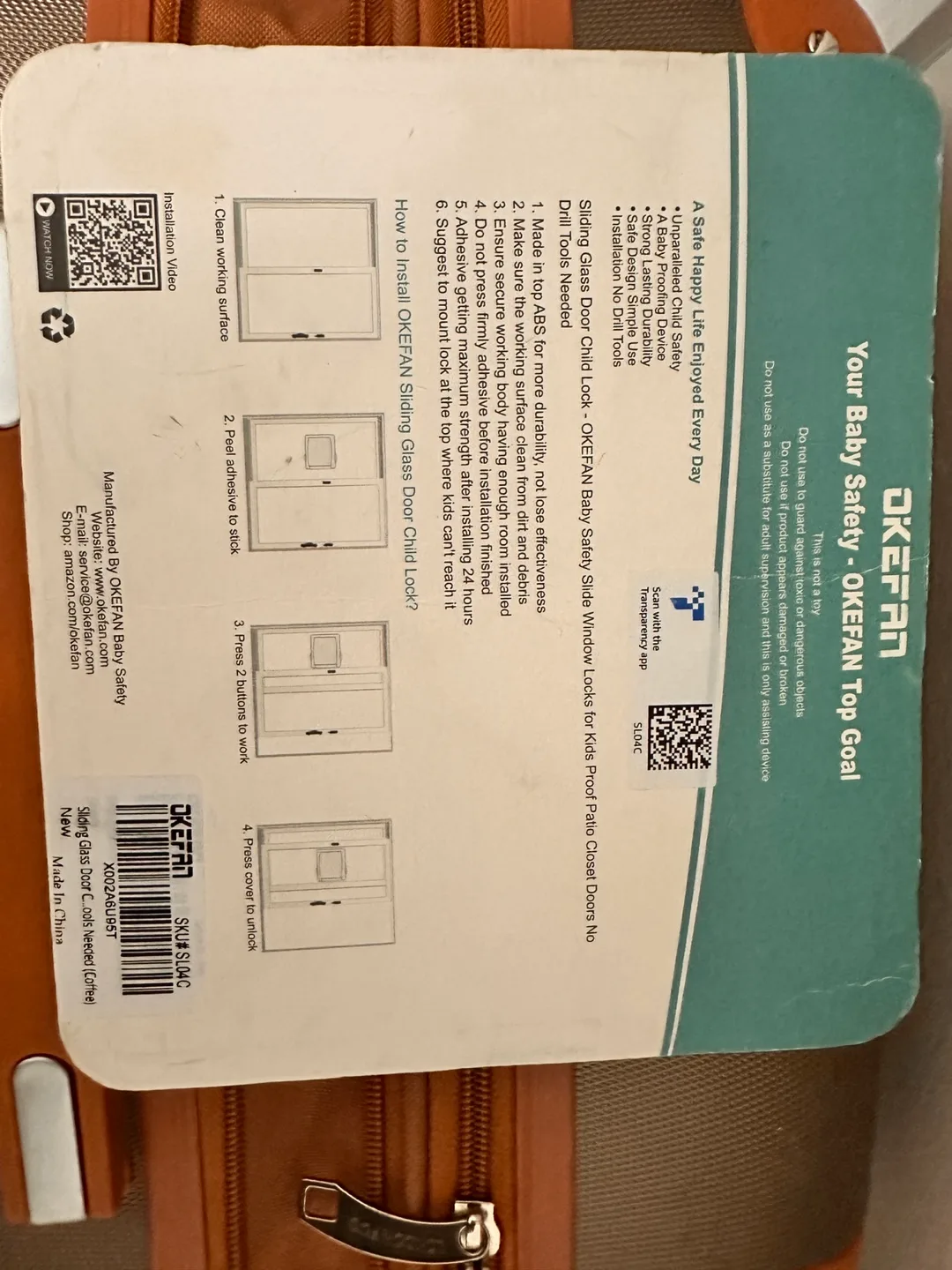 New OkeFan Sliding Glass Door Child Safety Locks image indicator(2)