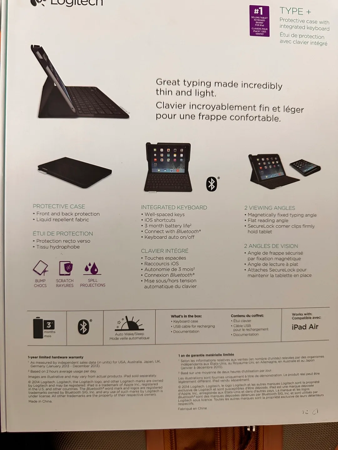 Logitech Type+ iPad Air Keyboard Case image indicator(2)