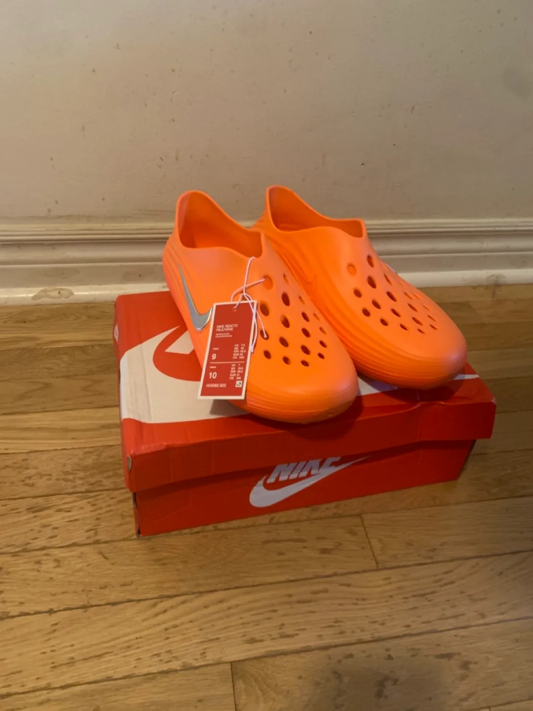 New Nike Calm Slides Orange Size 9