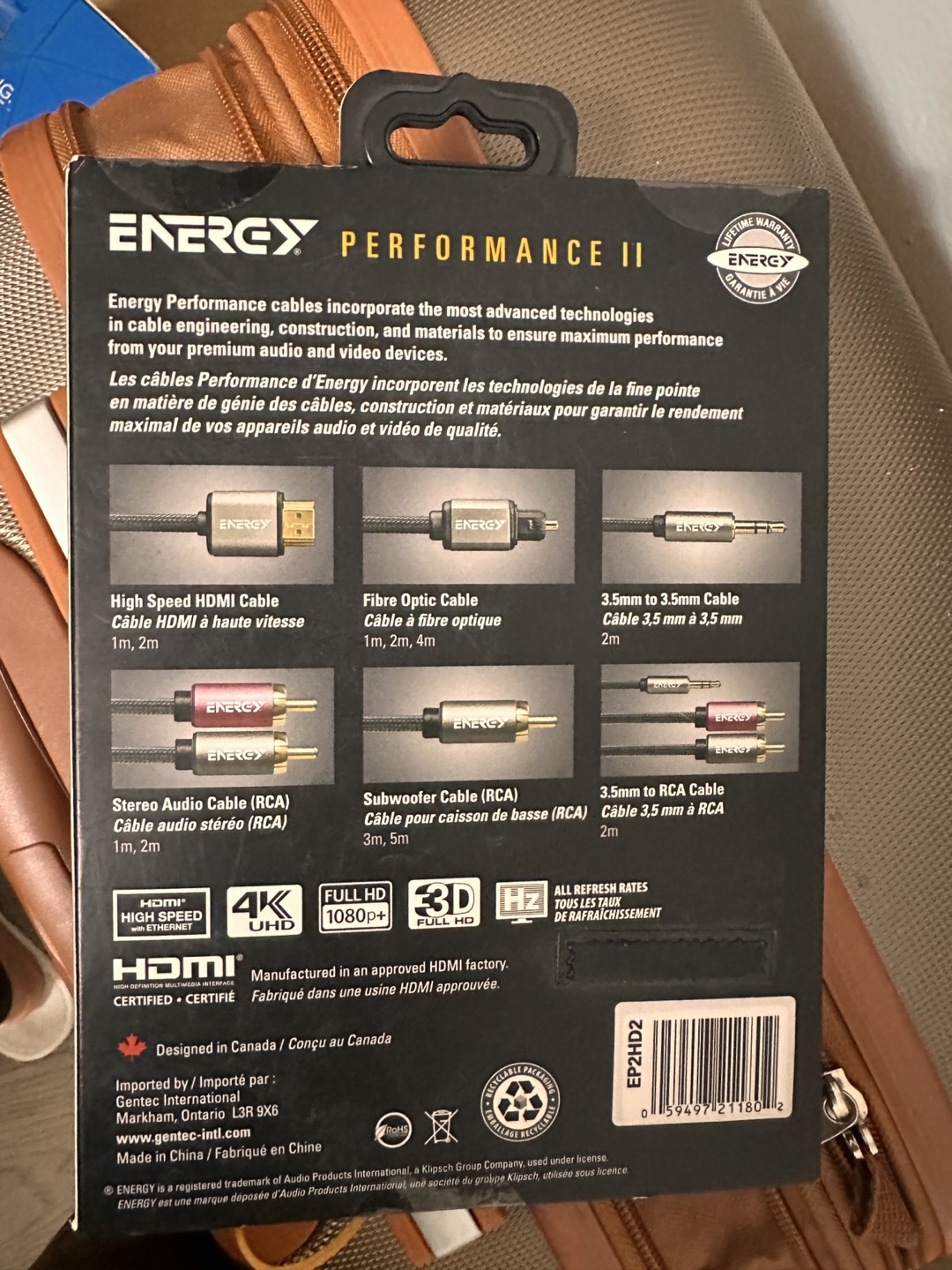 Energy Performance II High Speed HDMI Cable - 2m - photo 2
