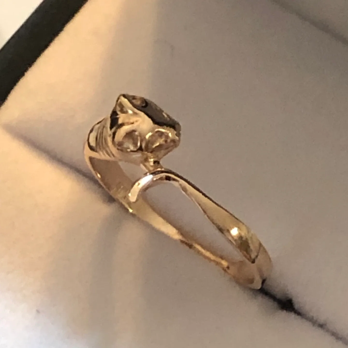10k rose Gold Cat Ring image indicator(3)