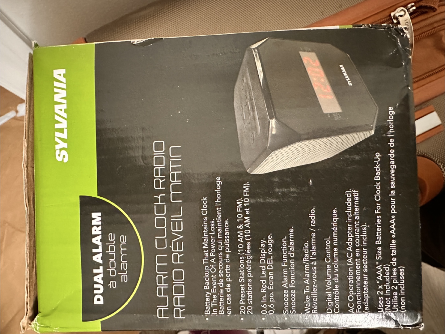 Sylvania SCR420H Clock Radio - Dual Alarm