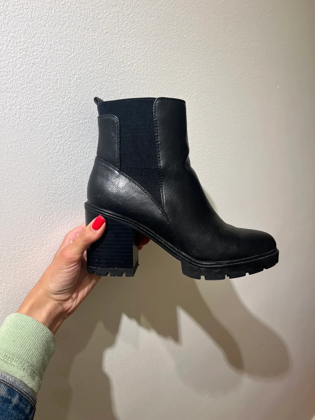 Call it Spring Black Heeled Ankle Boots - Size 7 thumbnail