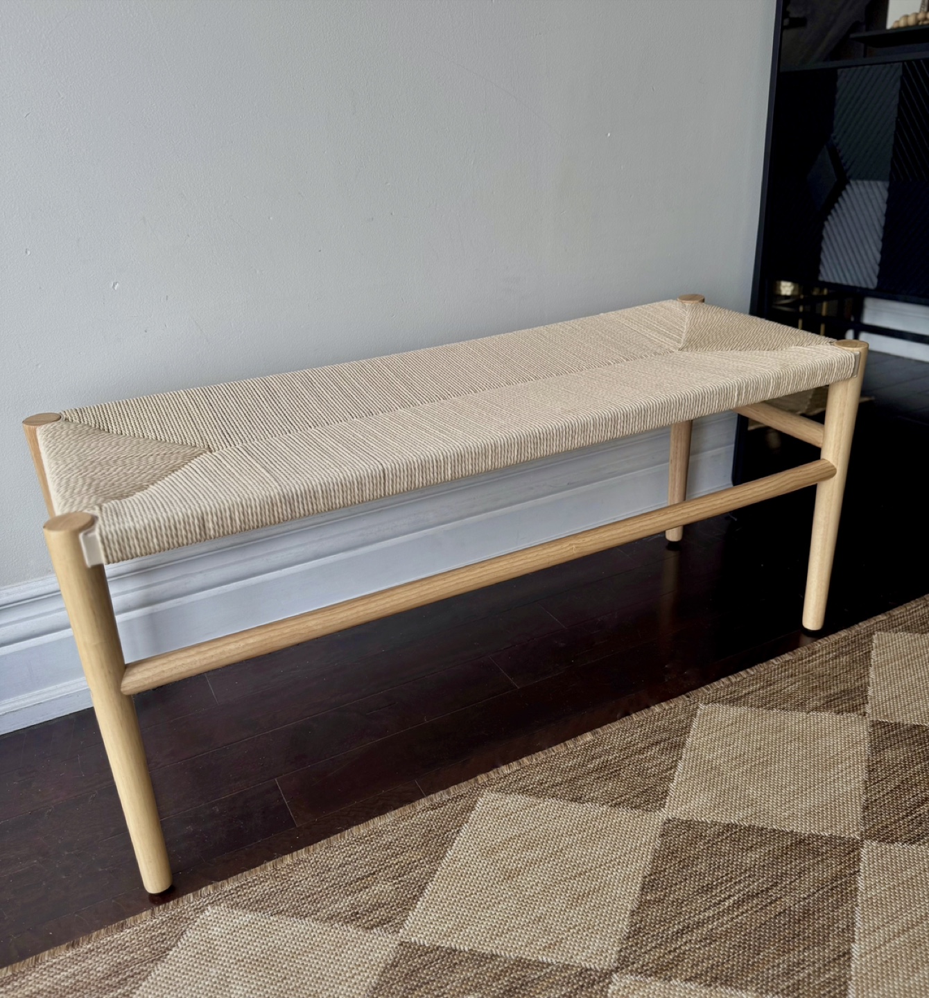 Woven Bench - Wood Frame