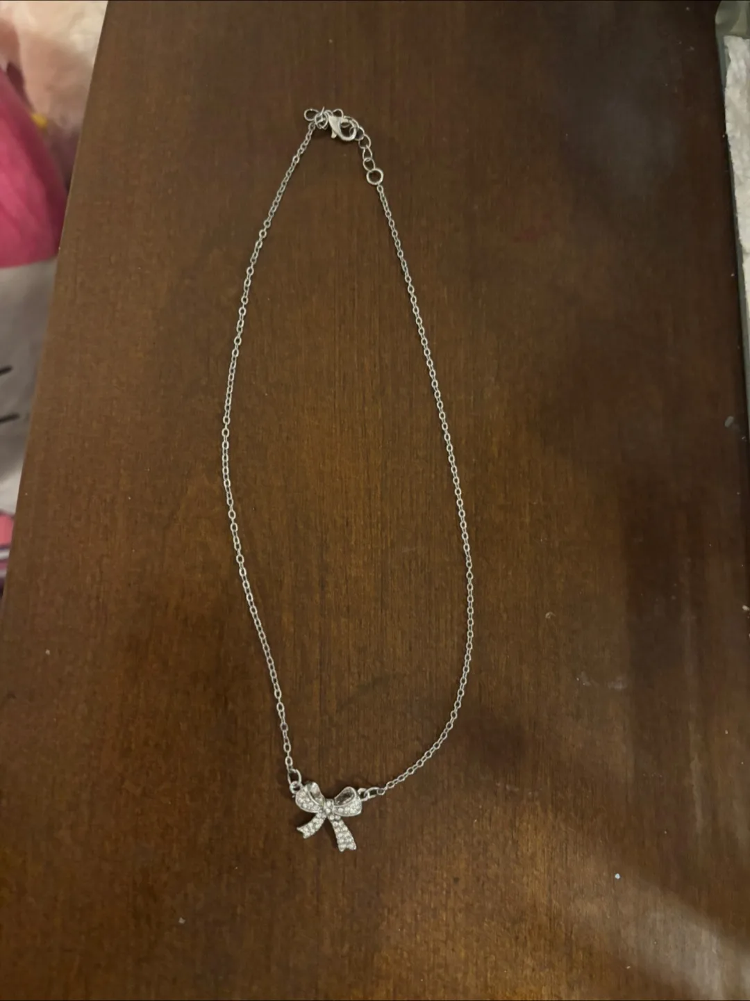 Silver Bow Necklace thumbnail