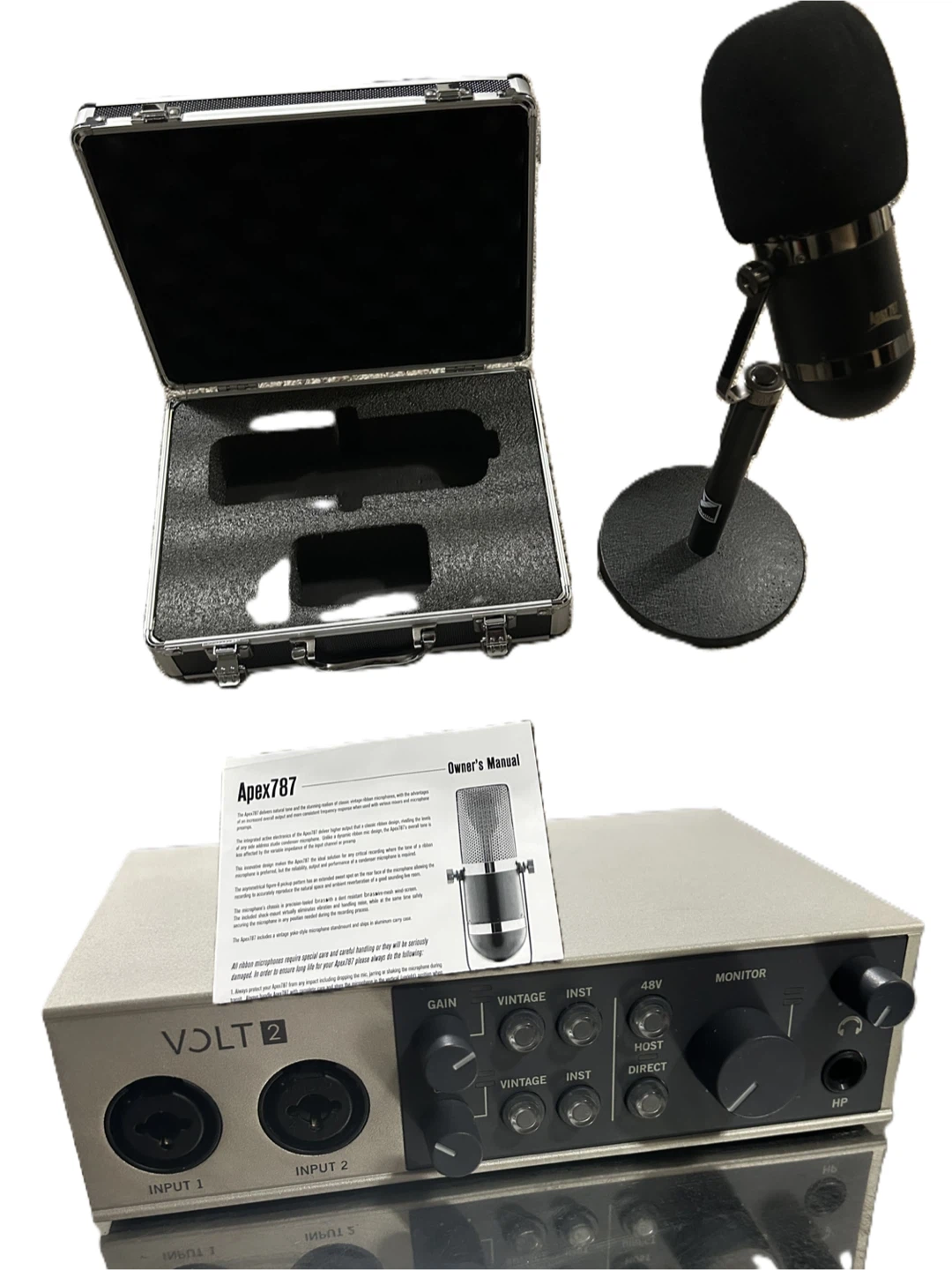 Apex 787 Mic, Volt 2 Audio Interface Combo (Like New!)
