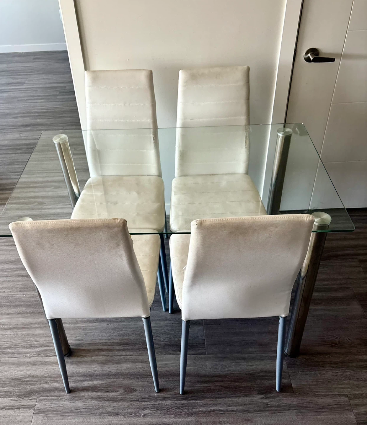 Glass Top Dining Table with 4 Chairs - photo 3