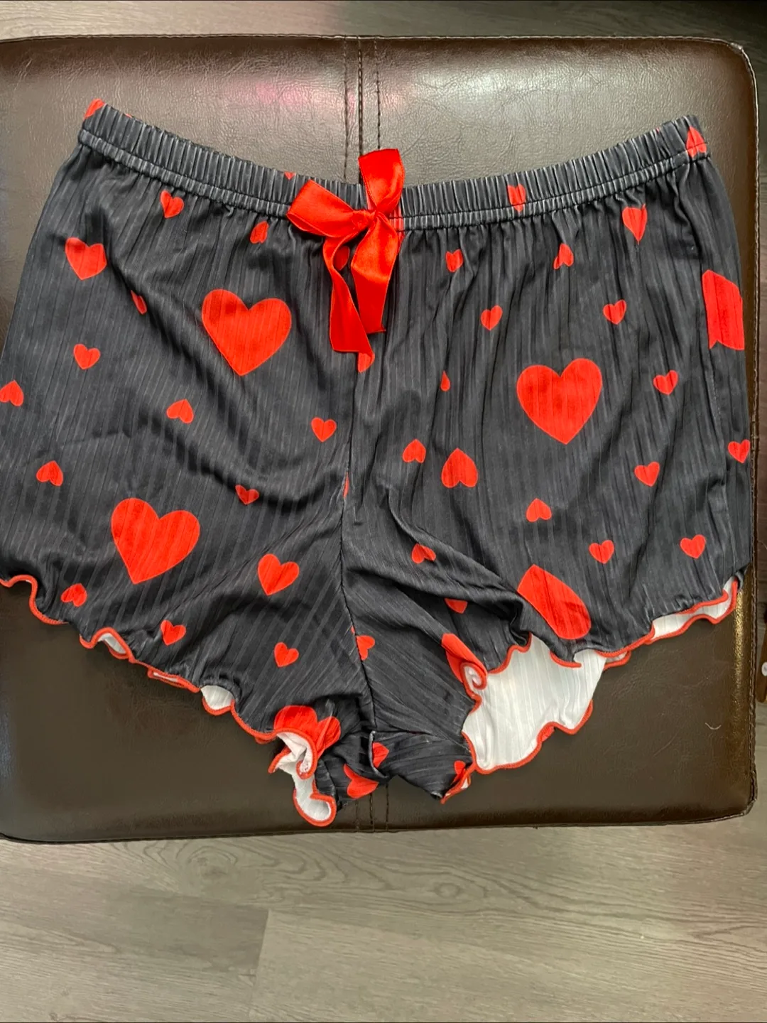 Heart Print Lounge Shorts thumbnail
