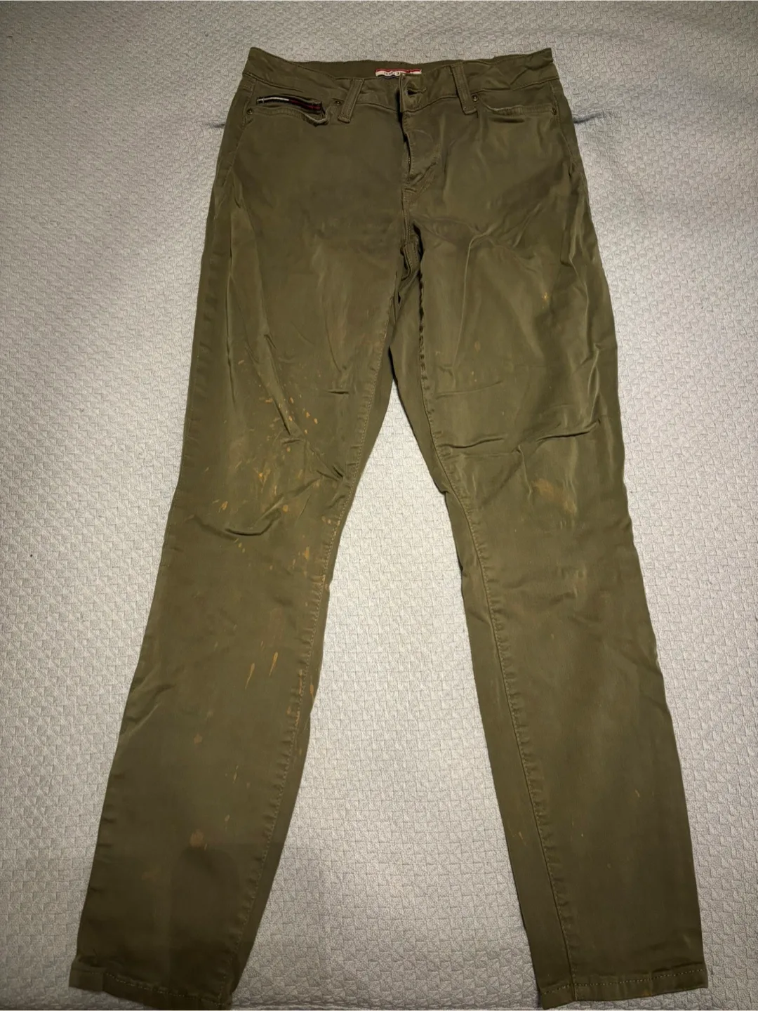 Tommy Hilfiger Olive Green Pants thumbnail