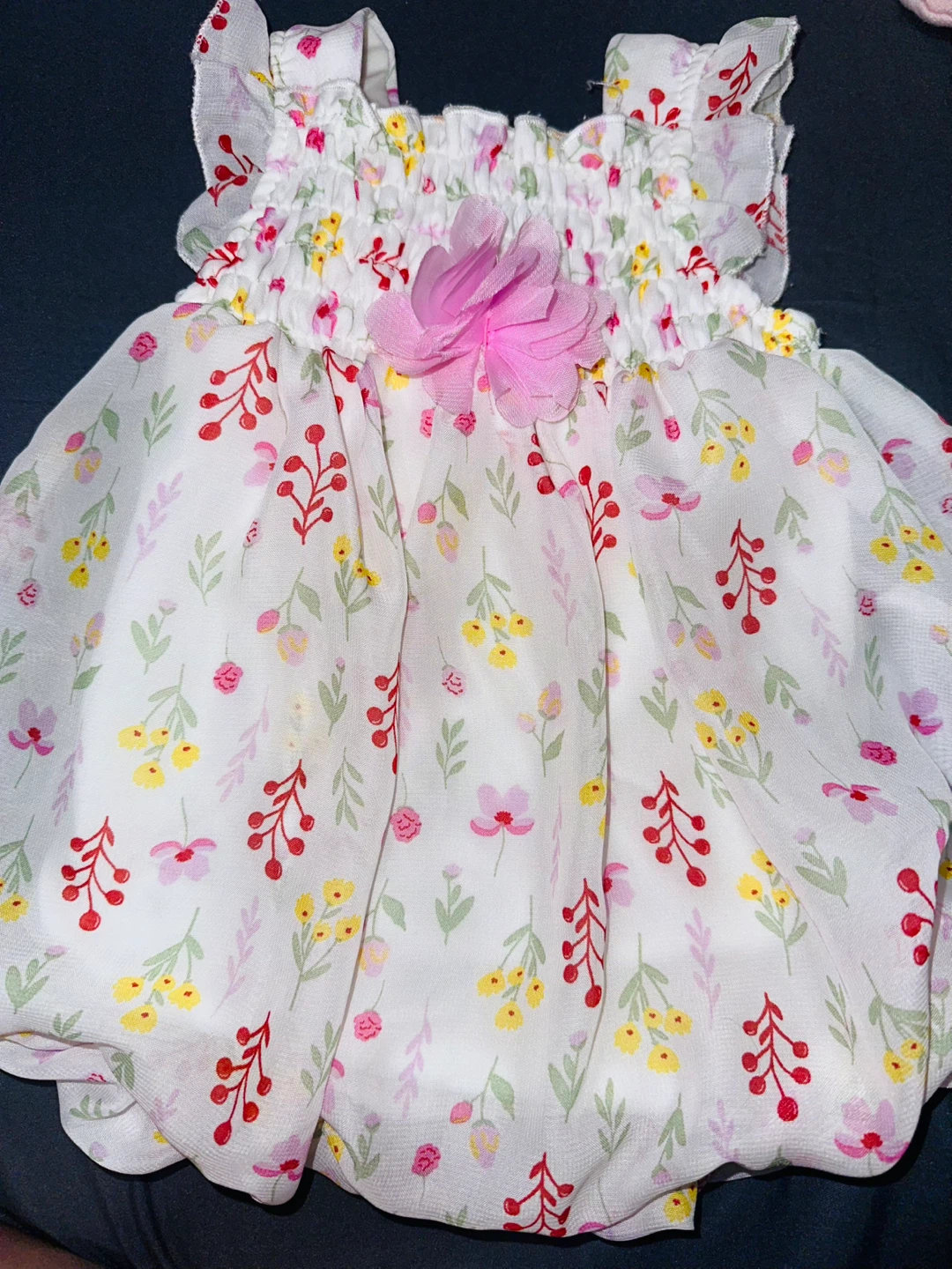 Bon Bebe Floral Dress/Romper (3-6 months)