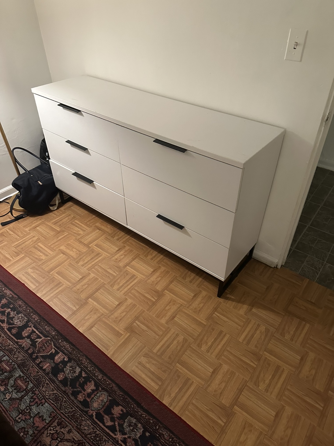 White 6-Drawer Dresser - photo 2
