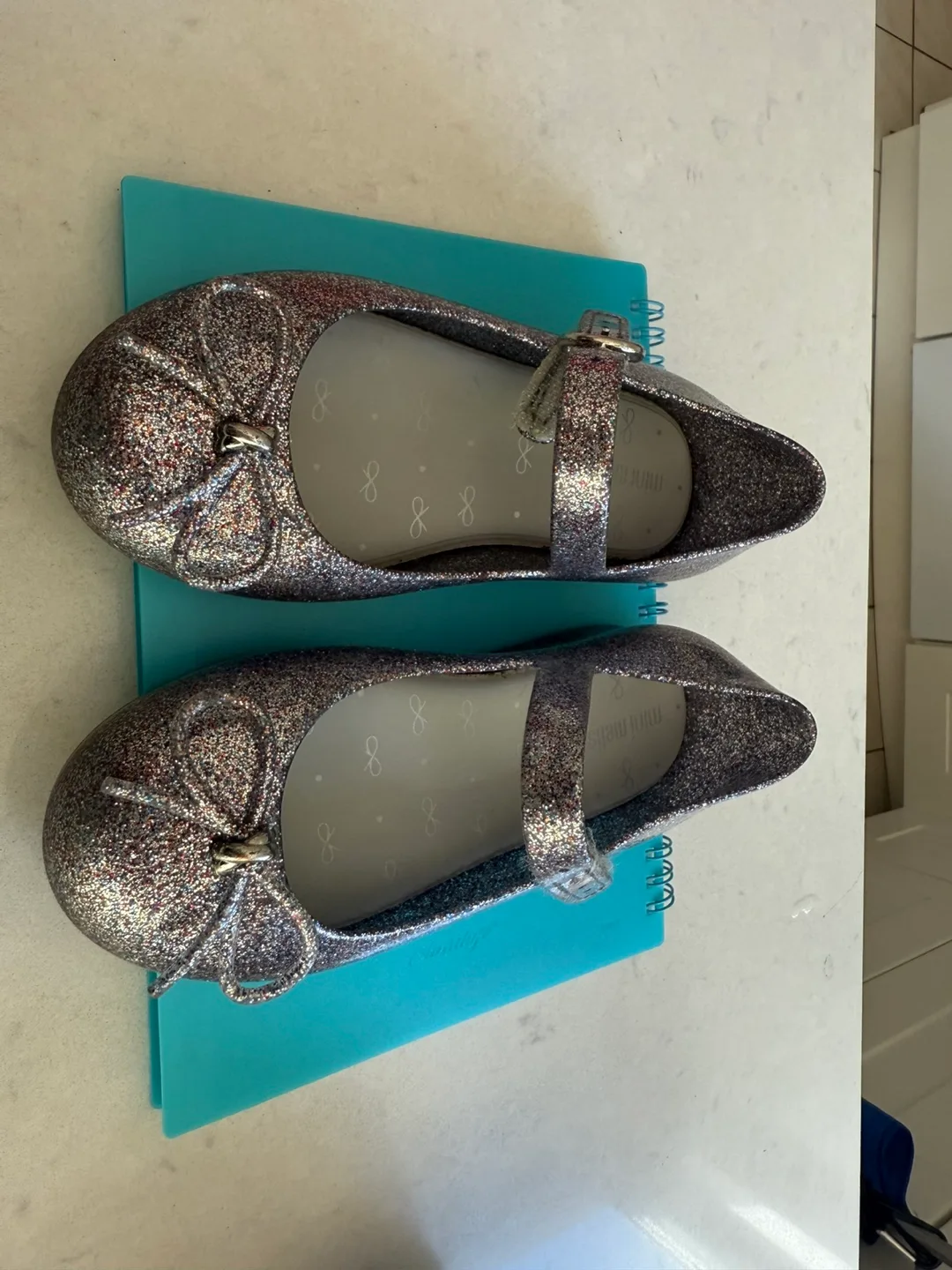 Mini Melissa Silver Glitter Shoes thumbnail