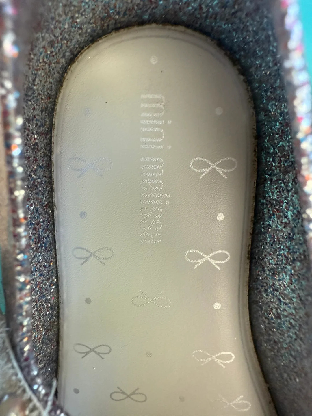 Mini Melissa Silver Glitter Shoes image indicator(3)